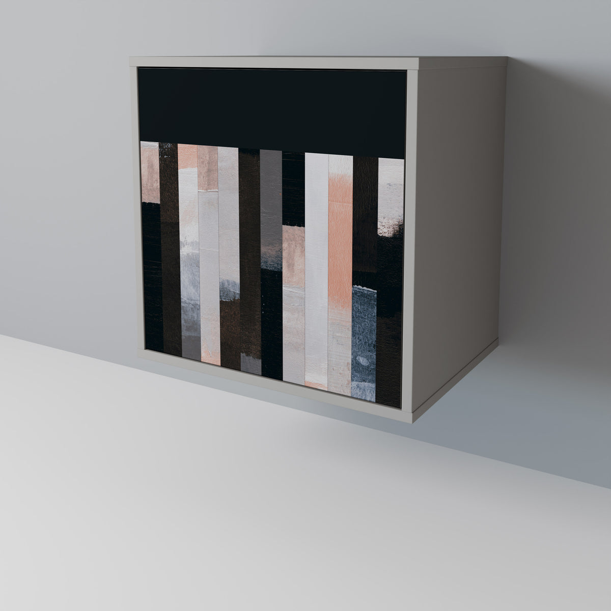 COLLAGE OF RECTANGLES Skänk med en dörr