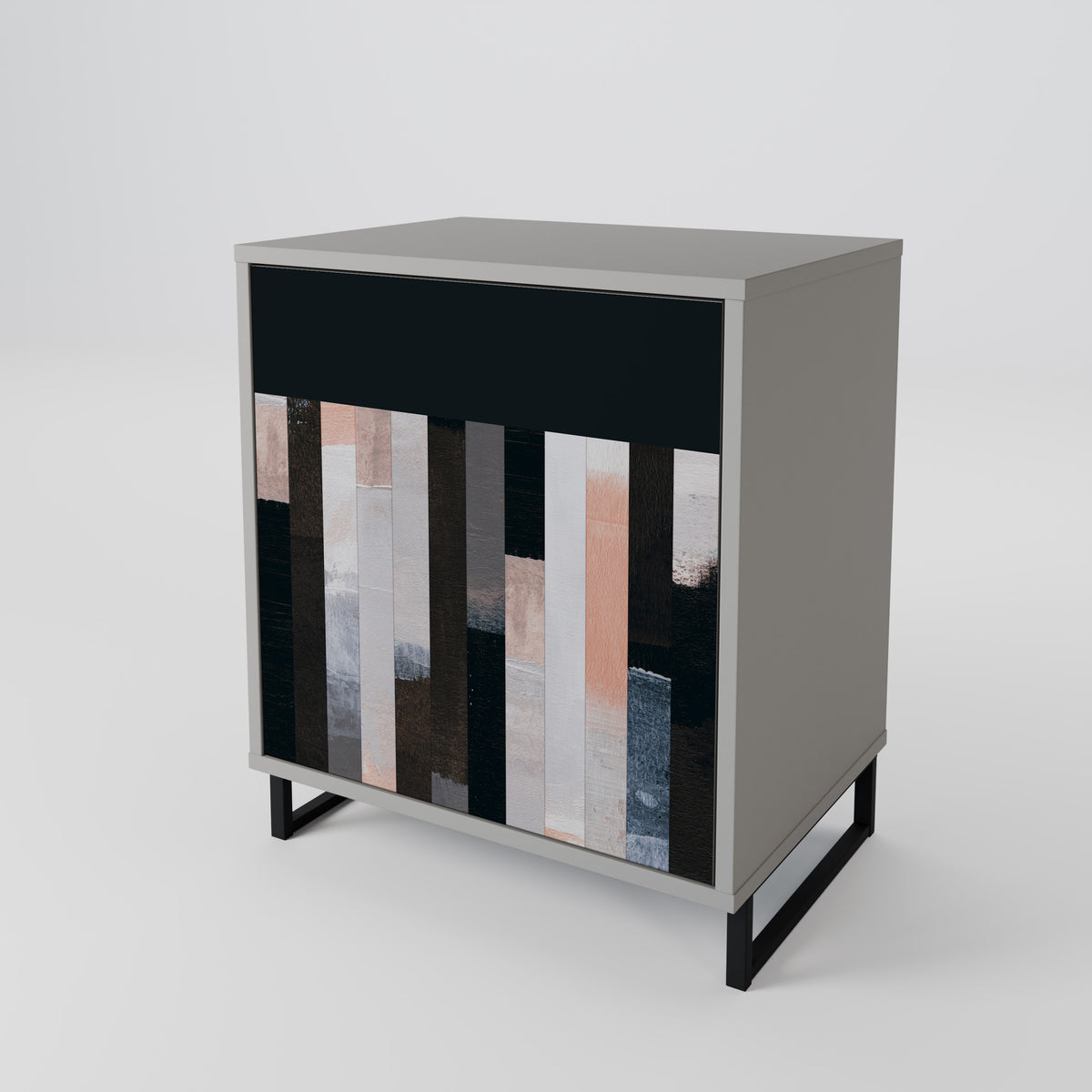 COLLAGE OF RECTANGLES Skänk med en dörr
