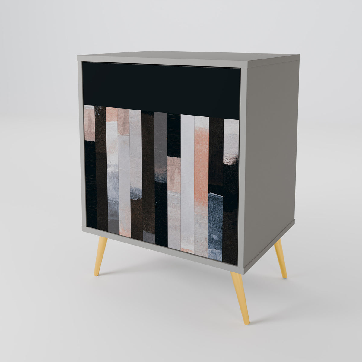 COLLAGE OF RECTANGLES Skänk med en dörr