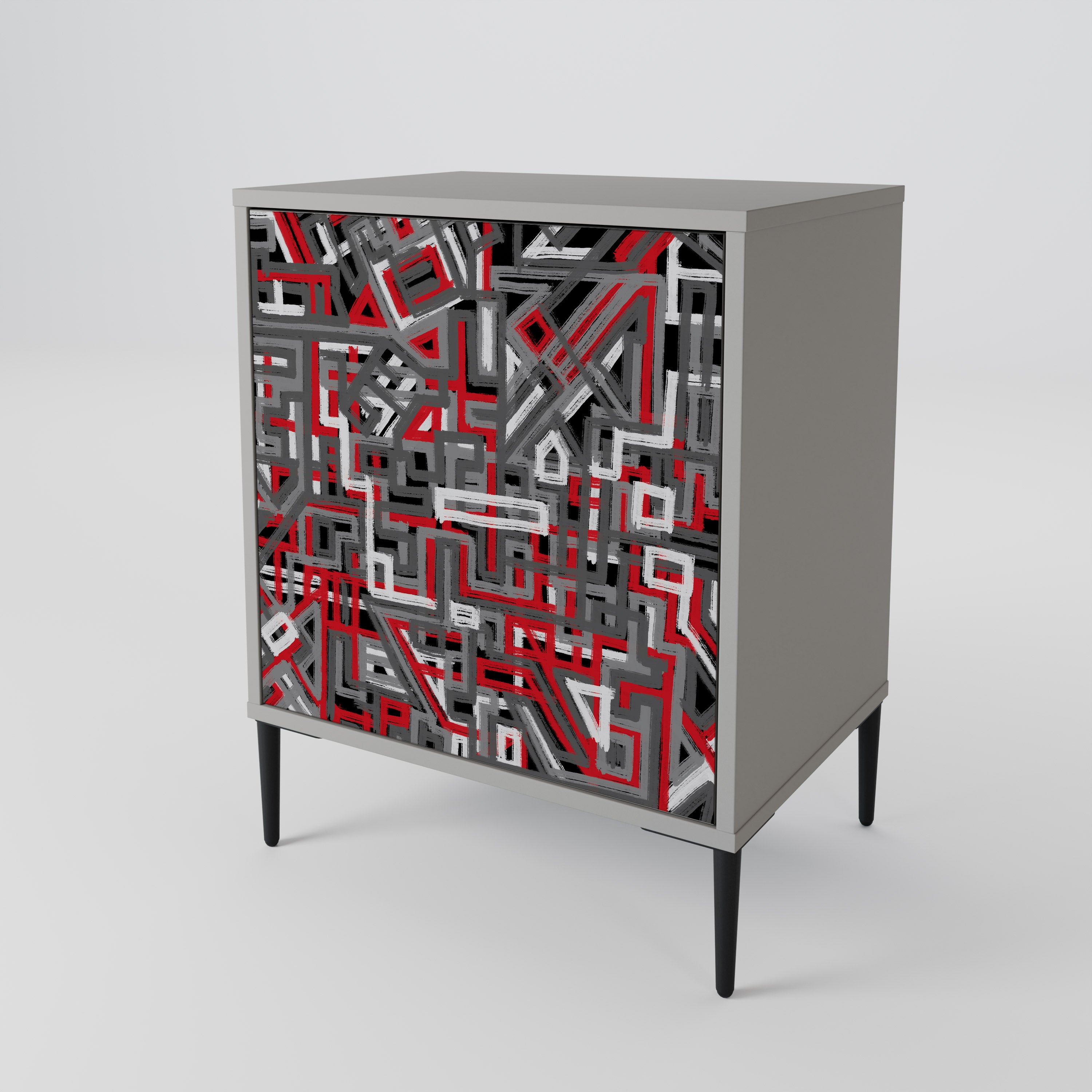BROKEN LINES 1-Door Sideboard