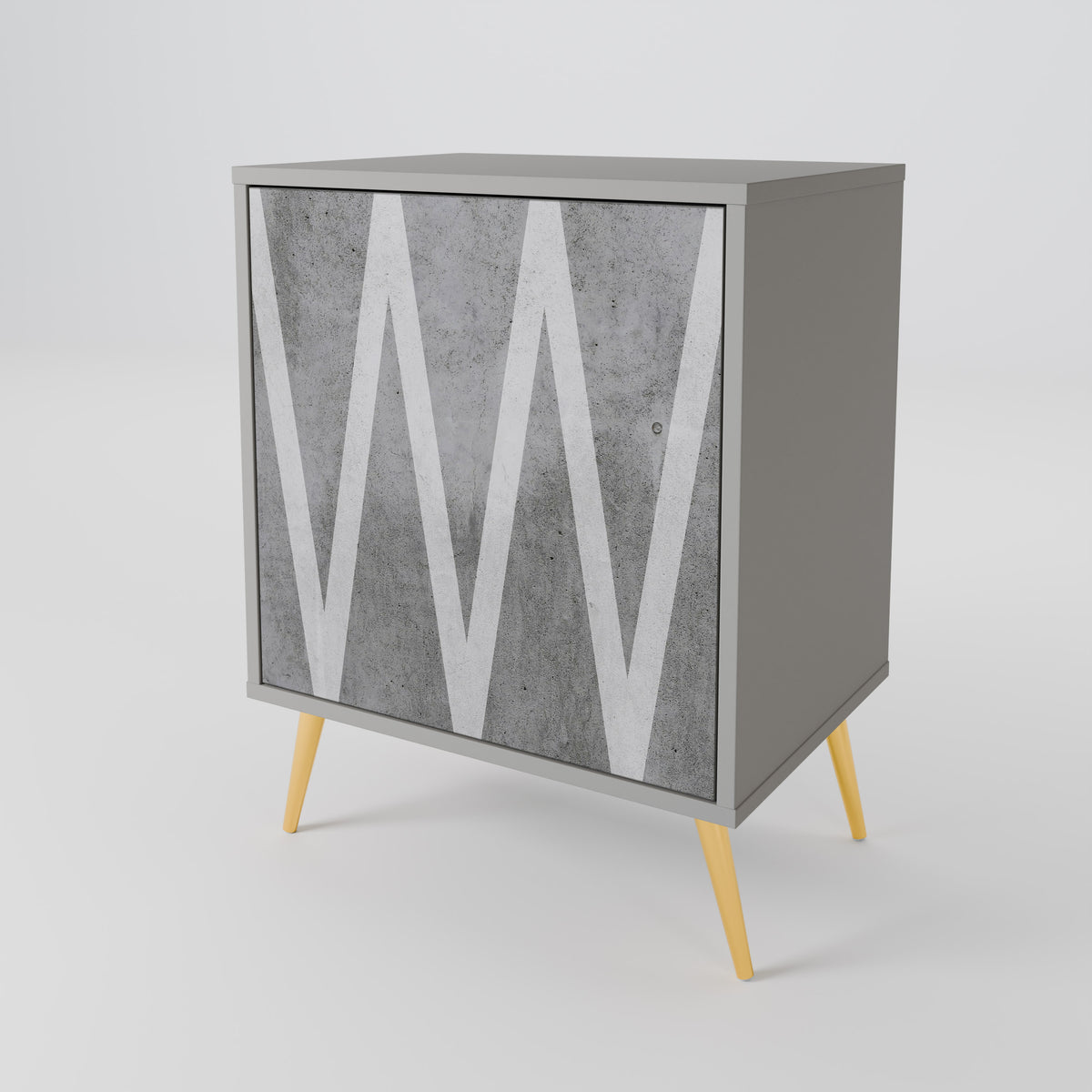 SOLID ZIG ZAG Skänk med en dörr
