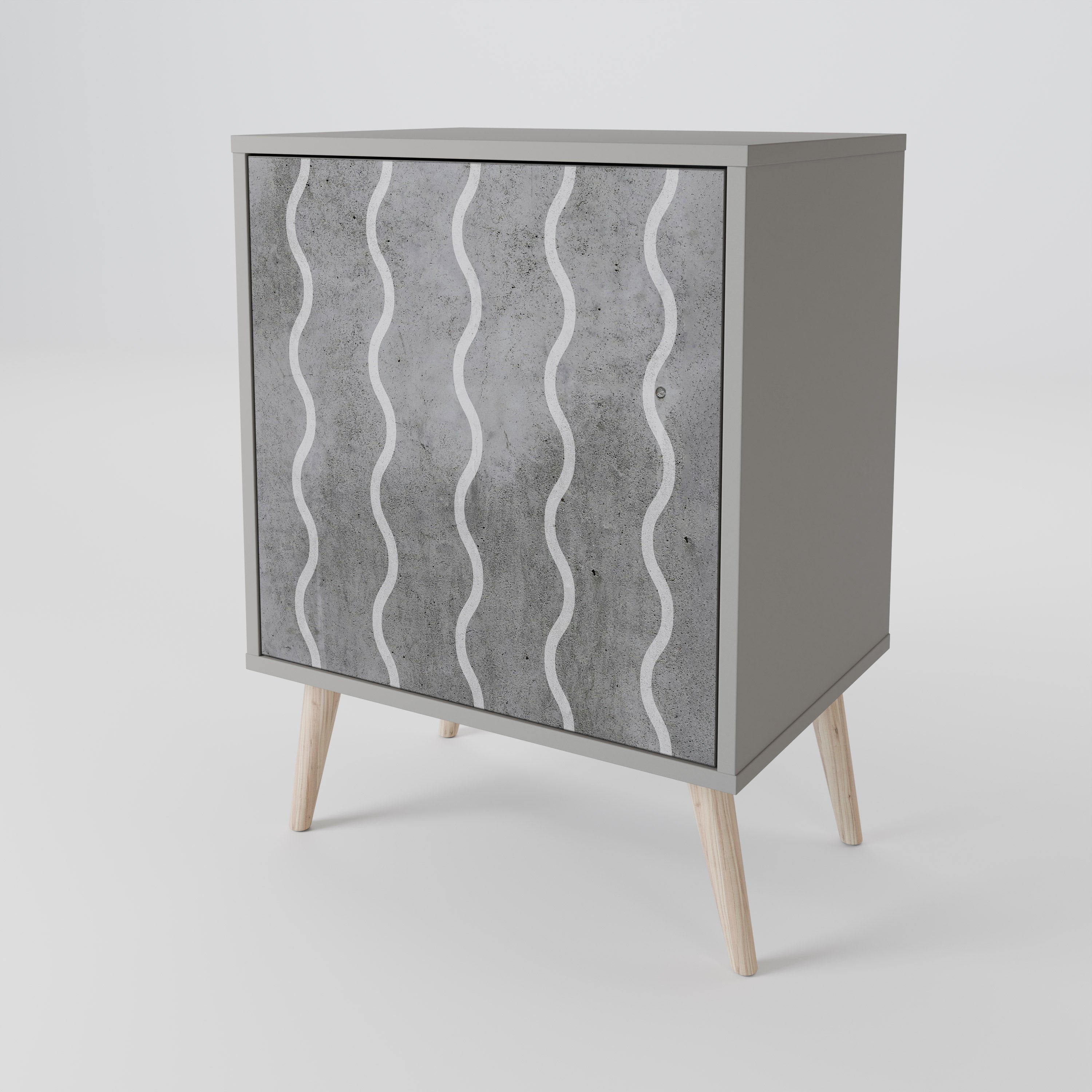 WAVES OF CONCRETE 1-Door Sideboard