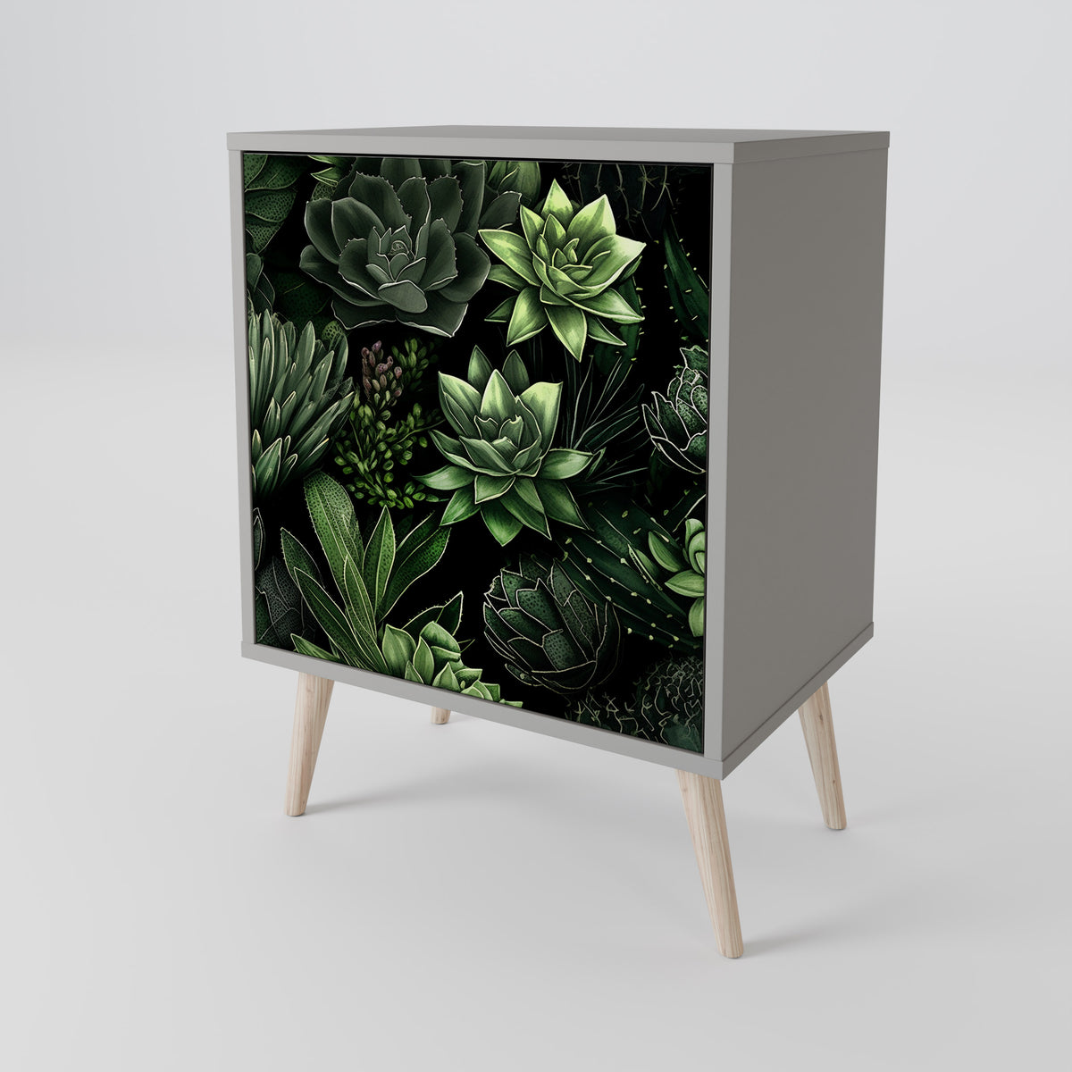 SUCCULENT JUNGLE Skänk med en dörr