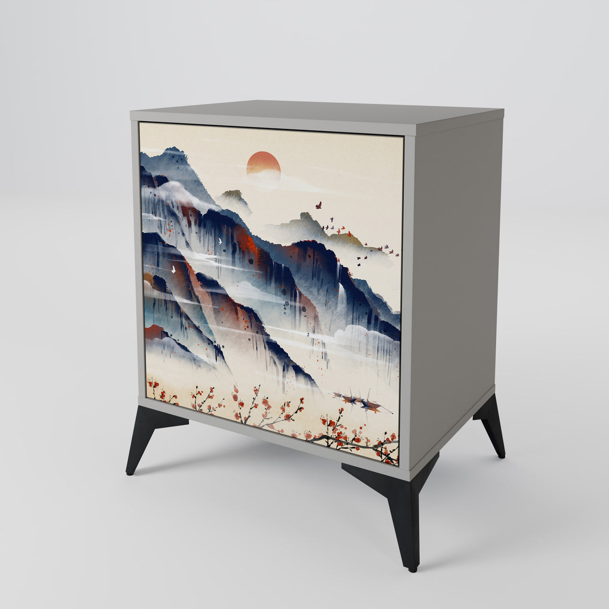 JAPANESE LANDSCAPE Skänk med en dörr