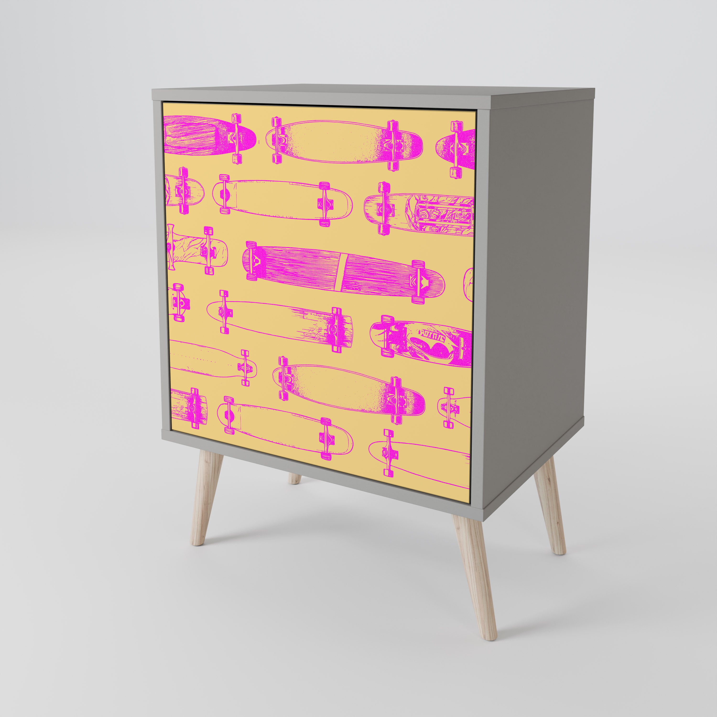 SKATEBOARD ARTISTRY Skänk med 1 dörr