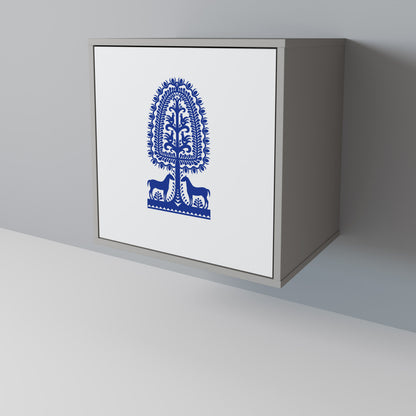 POLISH FOLK ART Skänk med en dörr