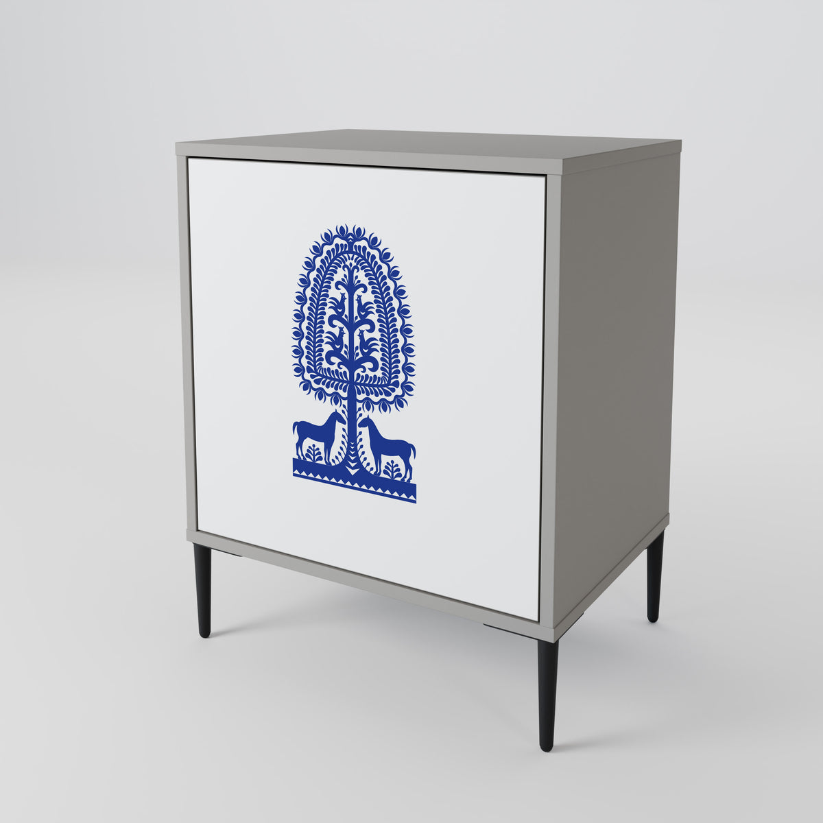 POLISH FOLK ART Skänk med en dörr