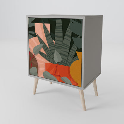 TROPICAL COMPOSITION Skänk med en dörr