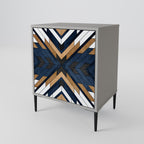 ARTFUL GEOMETRY 1-Door Sideboard in Grey Finish