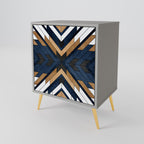 ARTFUL GEOMETRY 1-Door Sideboard in Grey Finish