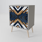 ARTFUL GEOMETRY 1-Door Sideboard in Grey Finish