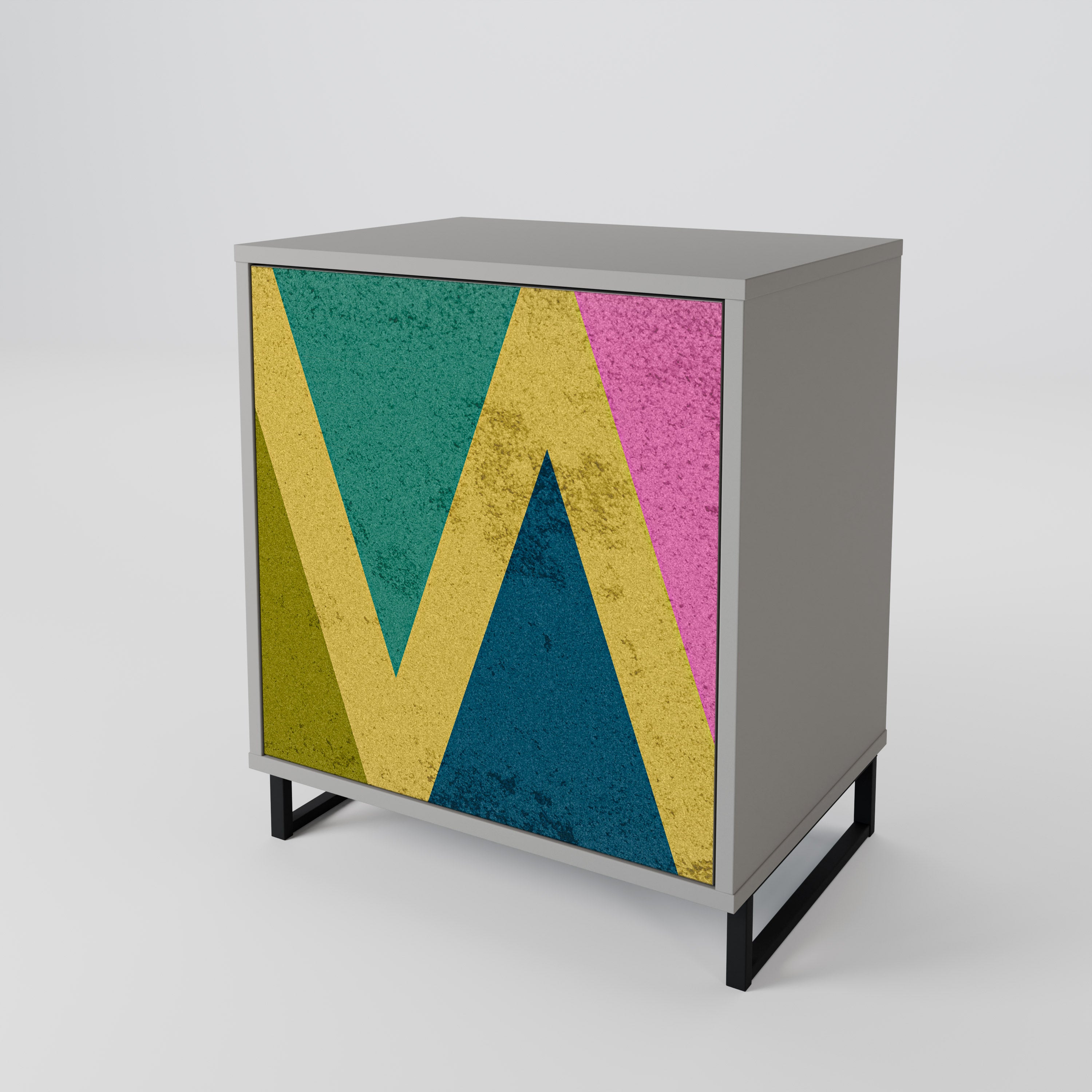 COLORFUL TRIANGLES 1-Door Sideboard