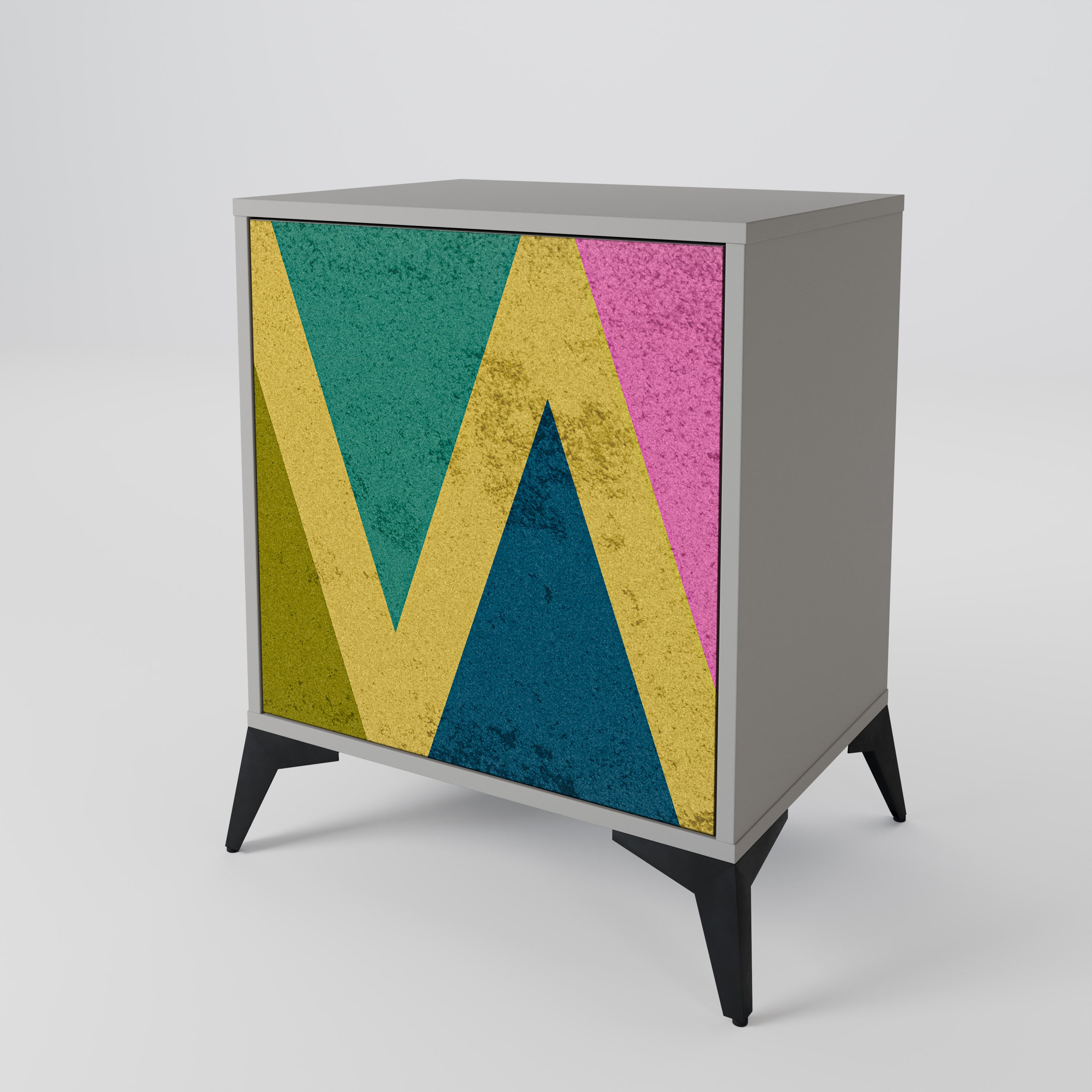 COLORFUL TRIANGLES 1-Door Sideboard