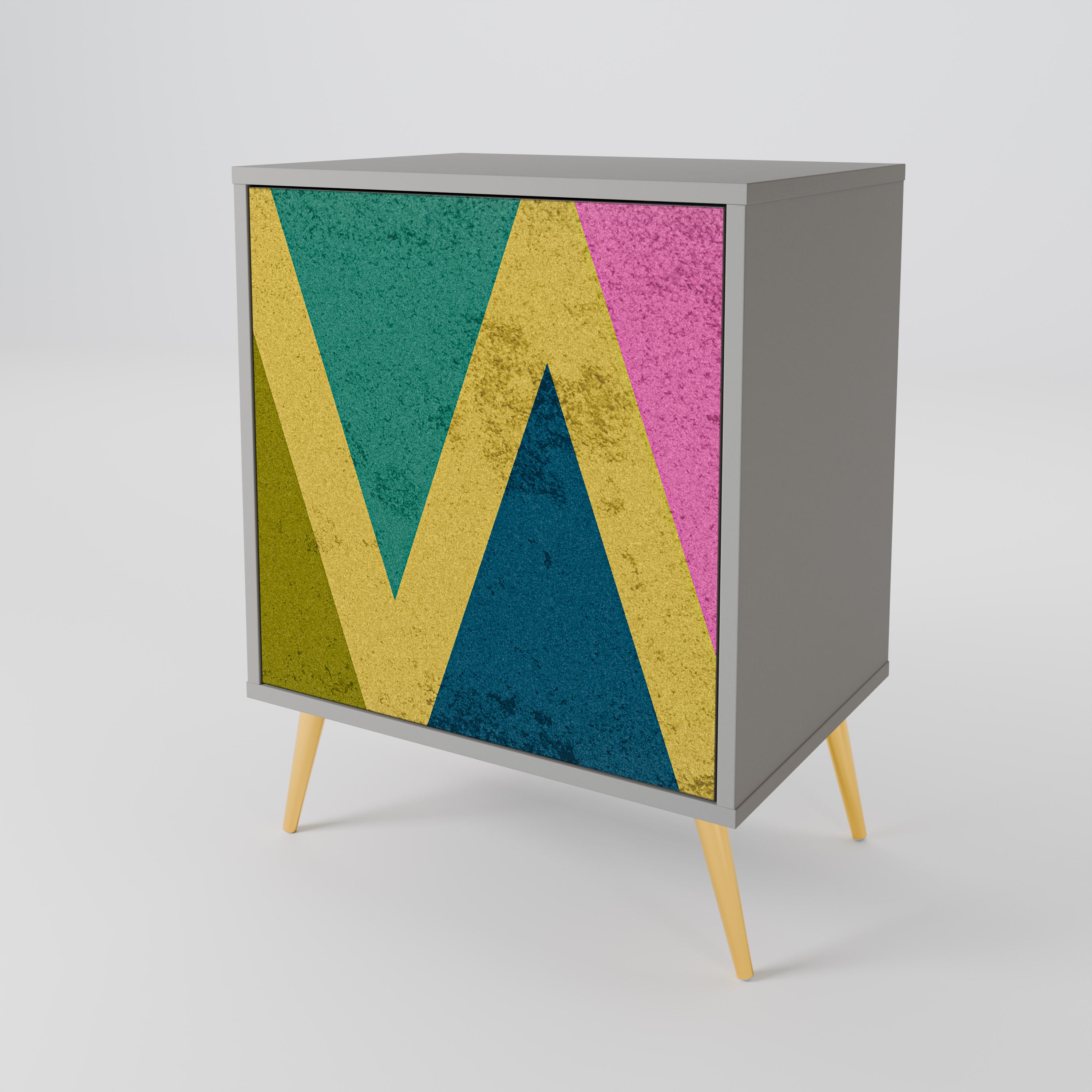 COLORFUL TRIANGLES 1-Door Sideboard