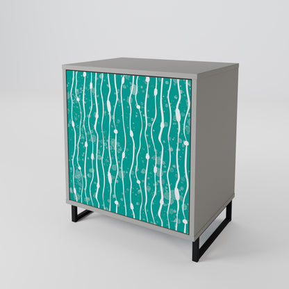 TURQUOISE RAIN Skänk med en dörr