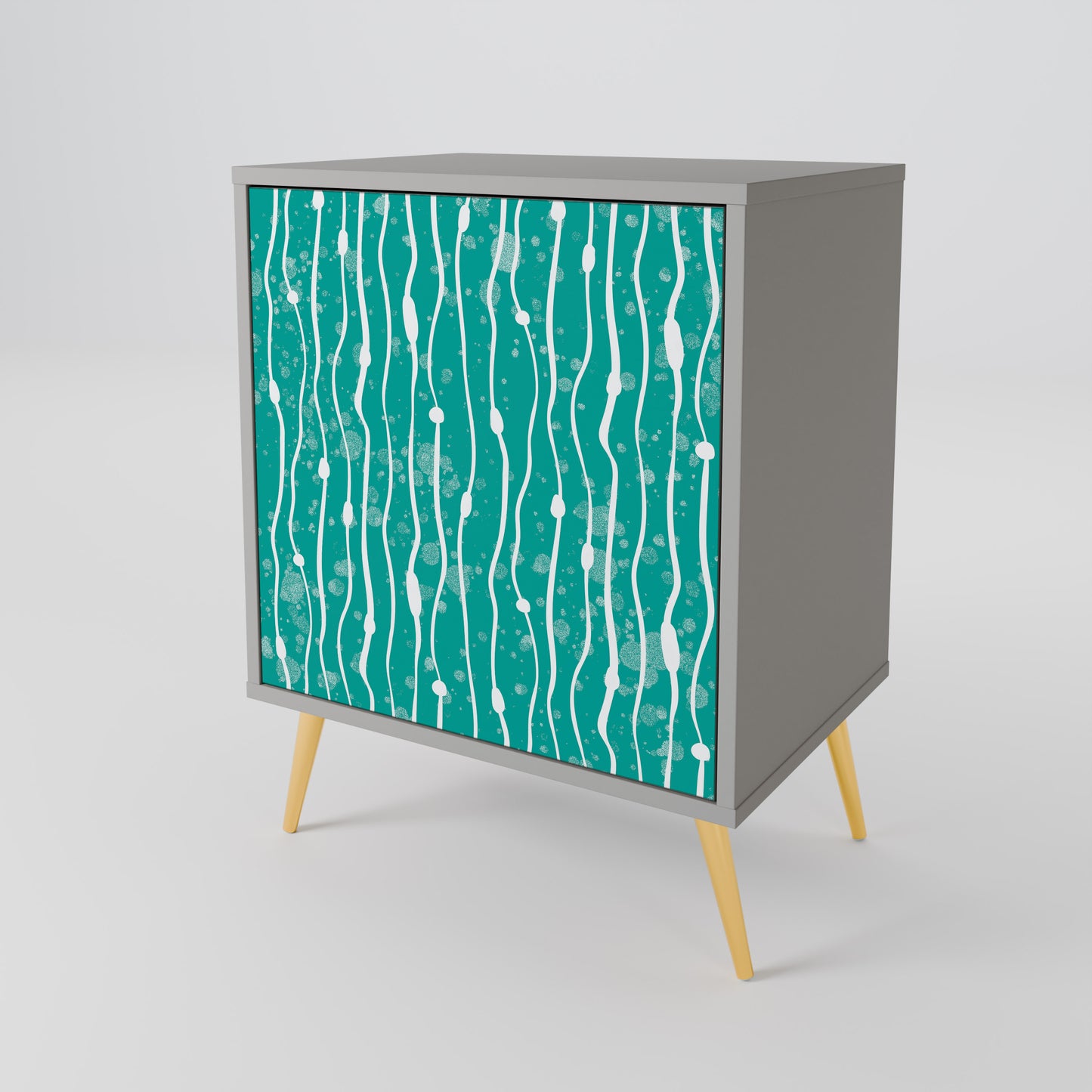 TURQUOISE RAIN Skänk med en dörr