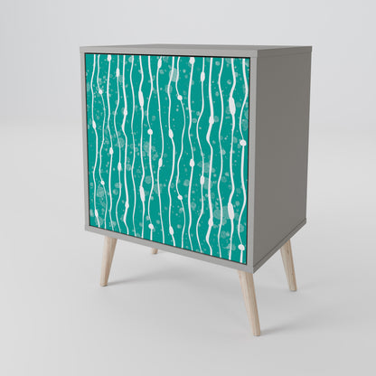 TURQUOISE RAIN Skänk med en dörr