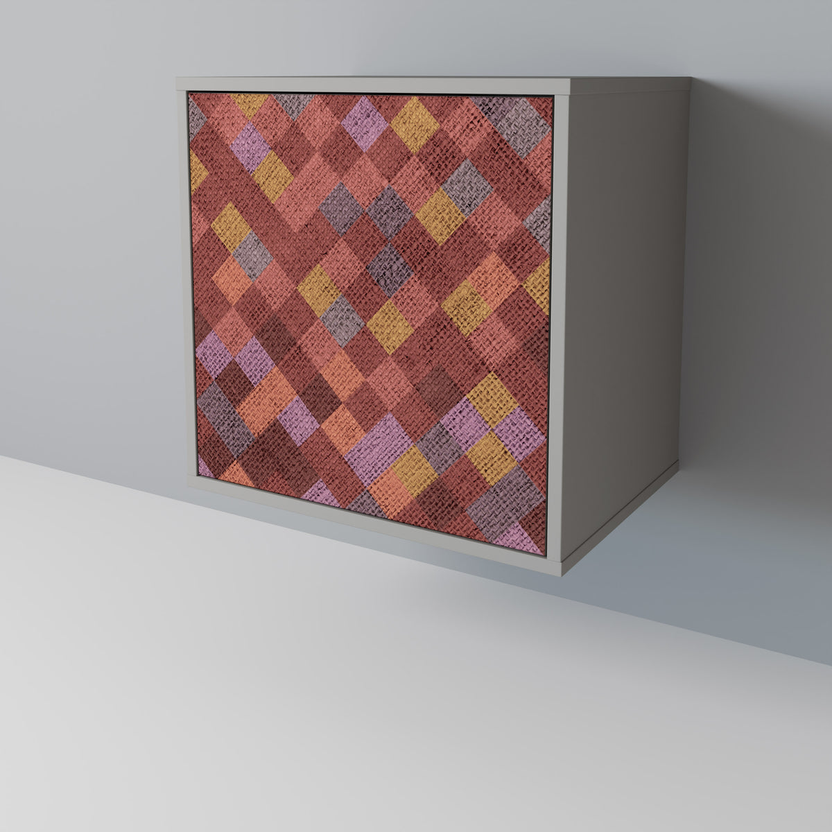 PAINTED SQUARES Skänk med en dörr