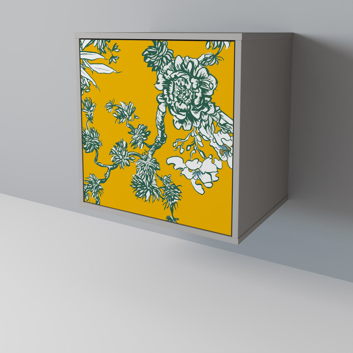 YELLOW CHINOISERIE Skänk med en dörr