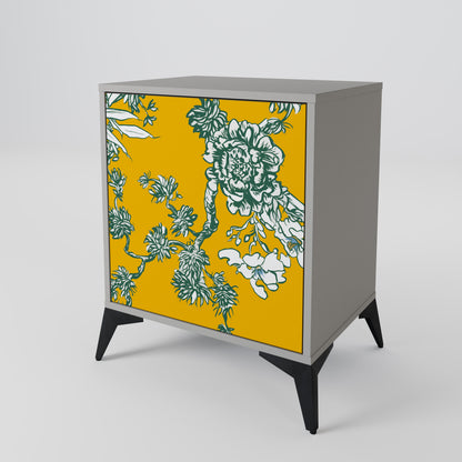 YELLOW CHINOISERIE Skänk med en dörr