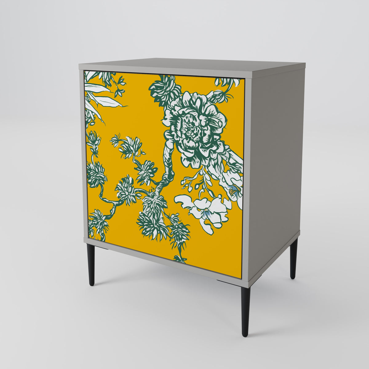 YELLOW CHINOISERIE Skänk med en dörr
