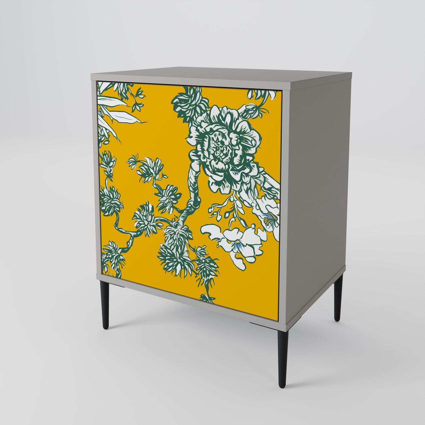 YELLOW CHINOISERIE Skänk med en dörr
