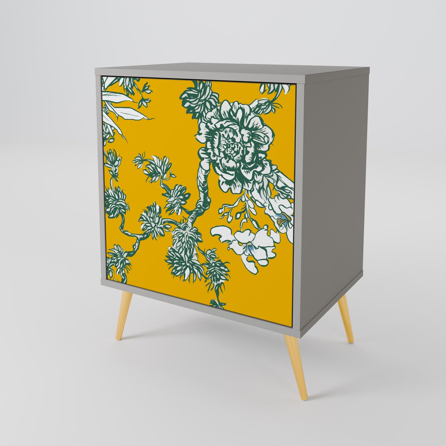 YELLOW CHINOISERIE Skänk med en dörr