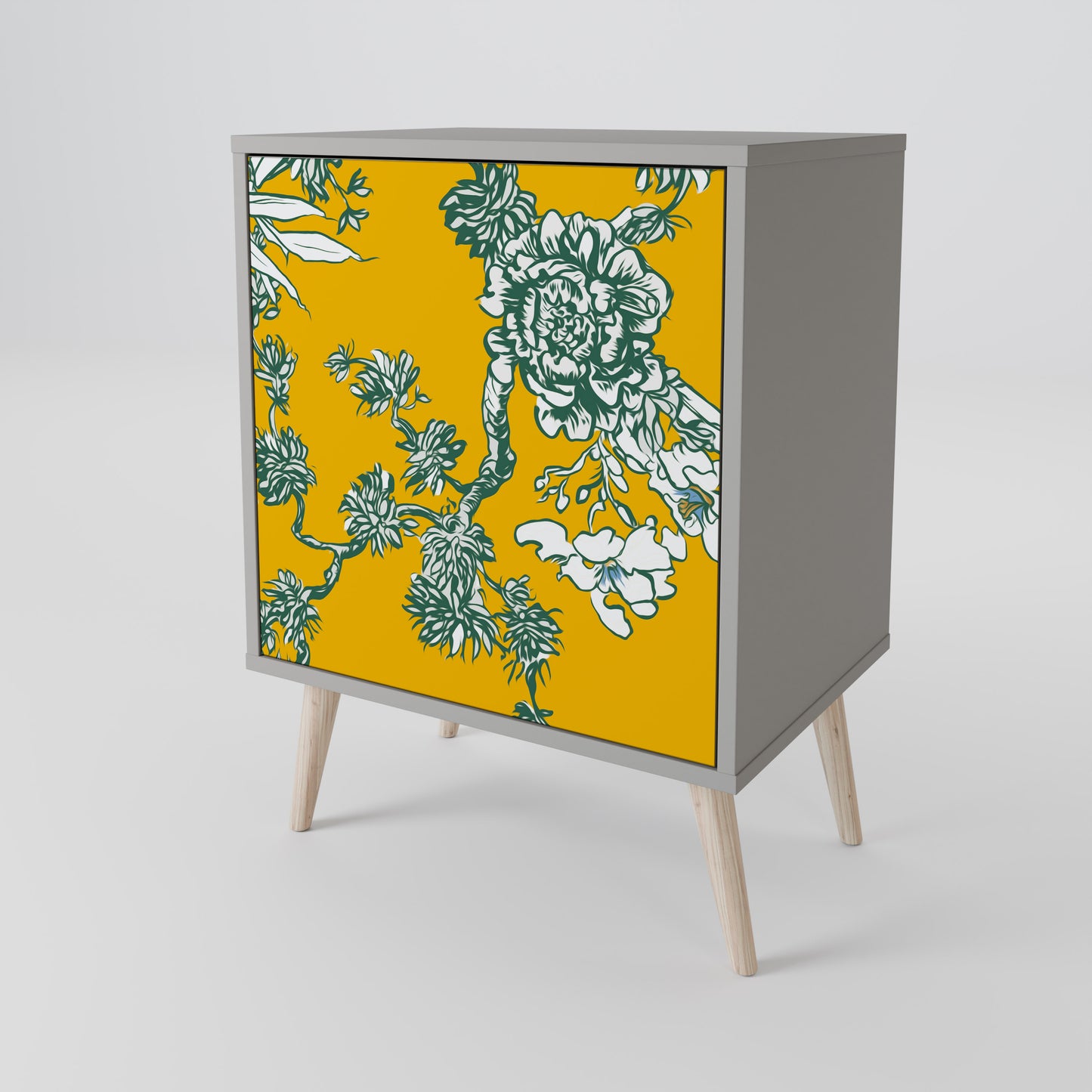 YELLOW CHINOISERIE Skänk med en dörr