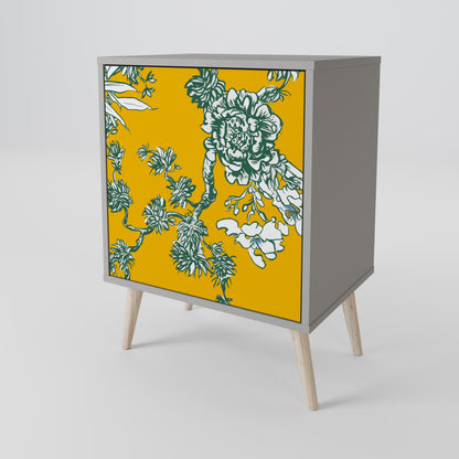 YELLOW CHINOISERIE Skänk med en dörr