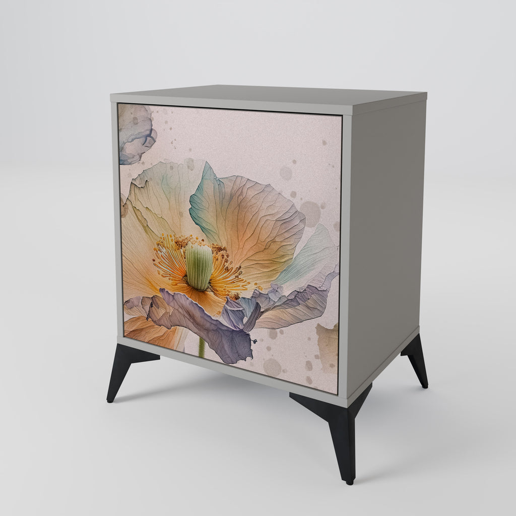 SOFTEN POPPY skänk med 1 dörr i grå finish