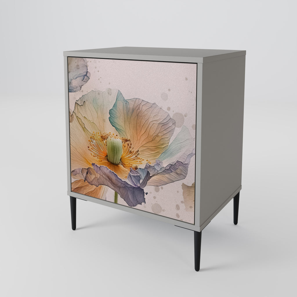 SOFTEN POPPY skänk med 1 dörr i grå finish