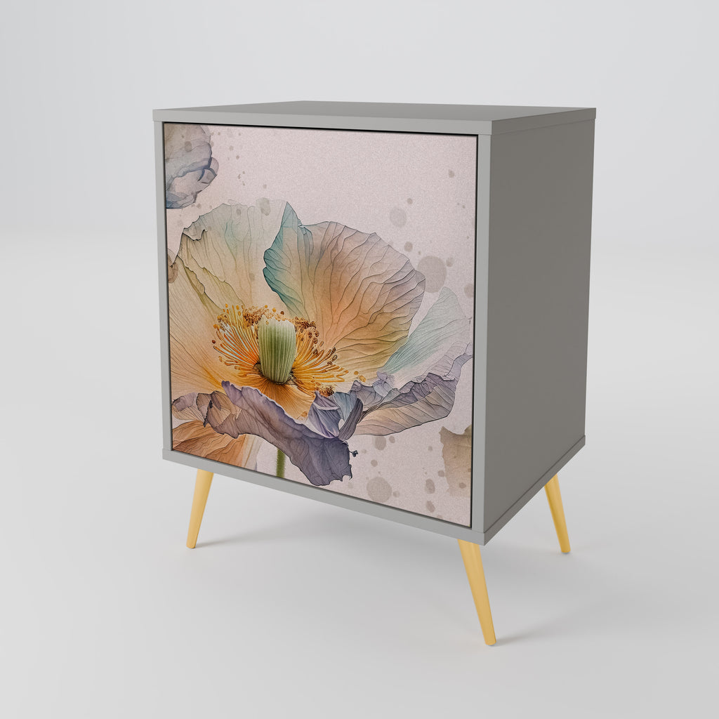 SOFTEN POPPY skänk med 1 dörr i grå finish