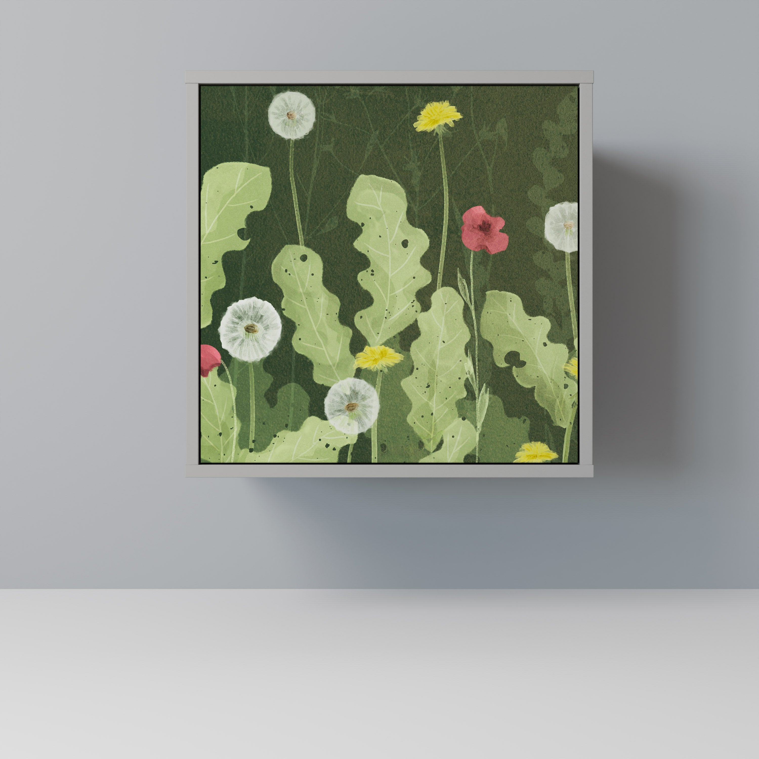 DANDELION AMUSE skänk med 1 dörr i grå finish