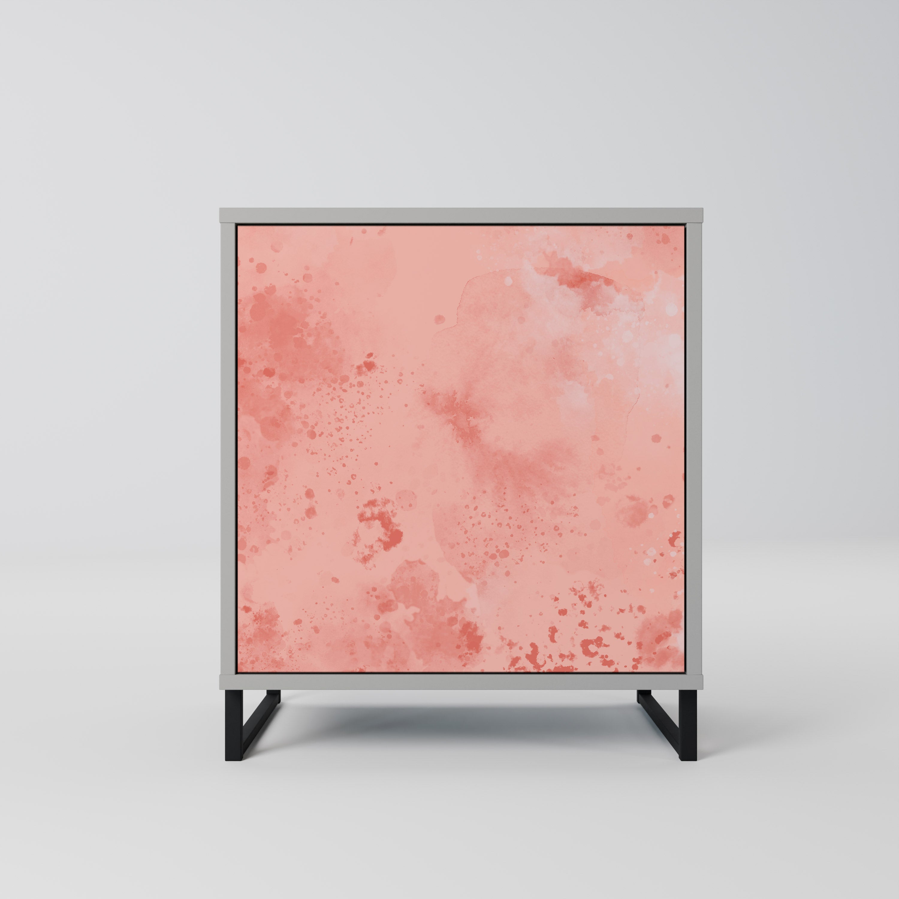 CRANE DANCE skänk med 1 dörr i grå finish