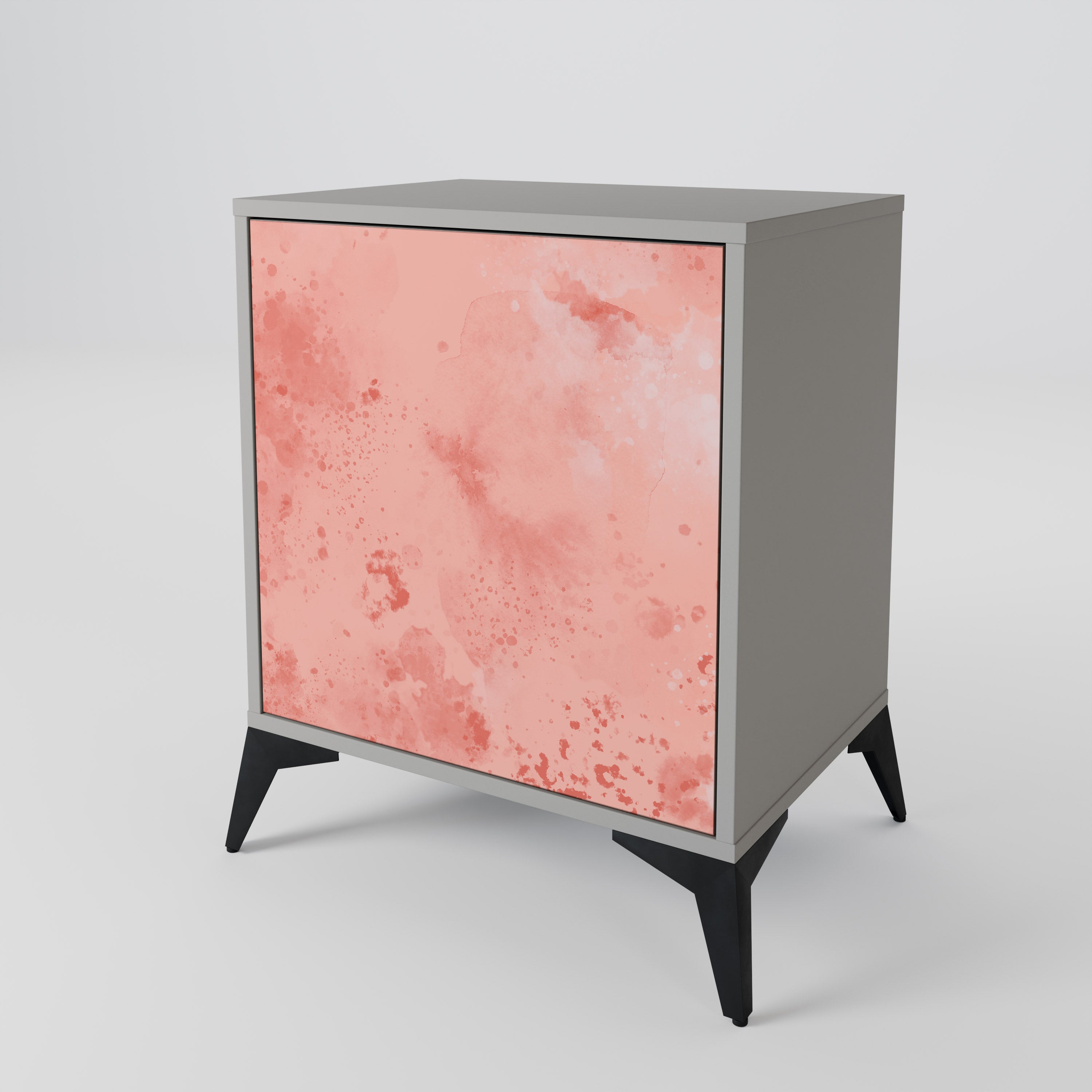 CRANE DANCE skänk med 1 dörr i grå finish