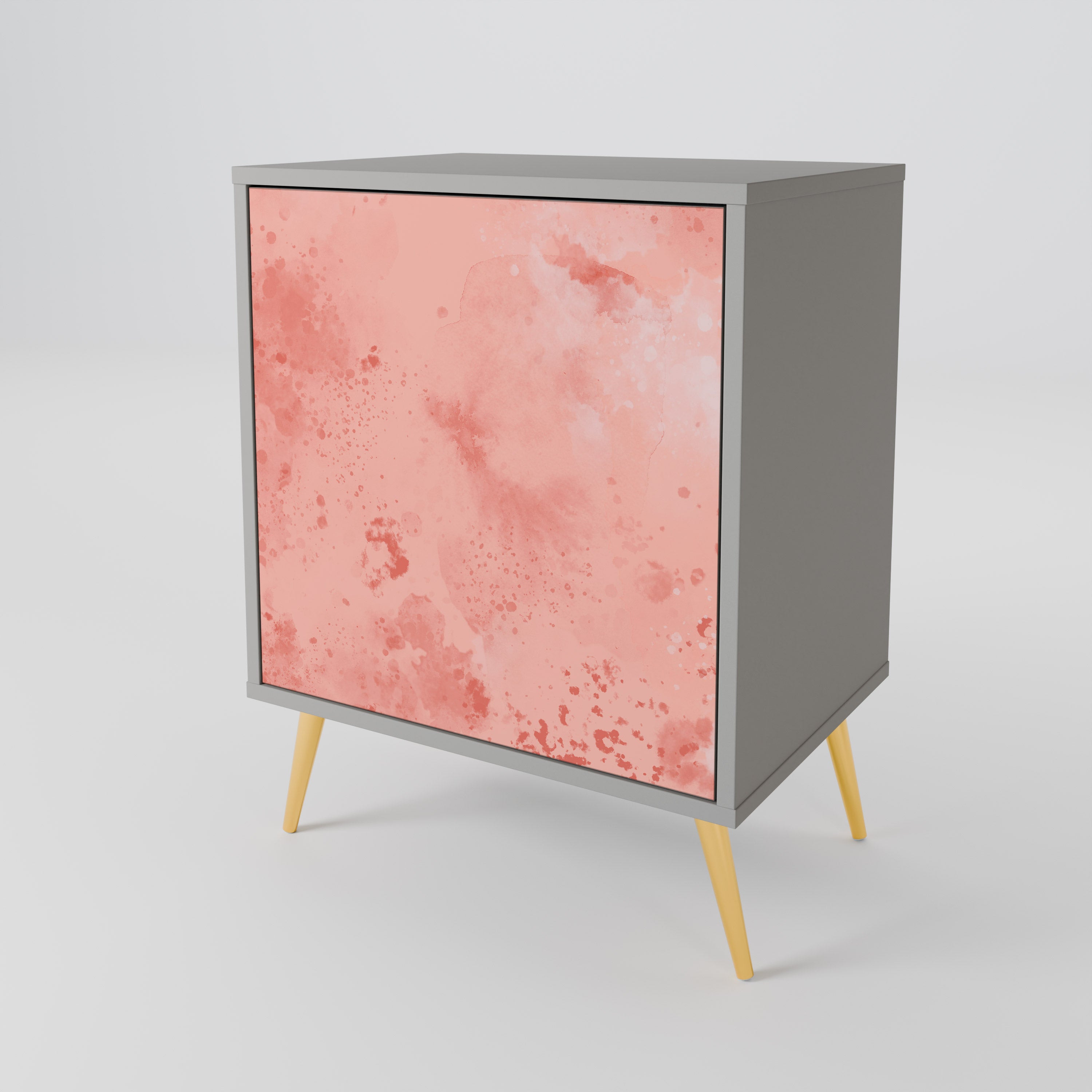 CRANE DANCE skänk med 1 dörr i grå finish