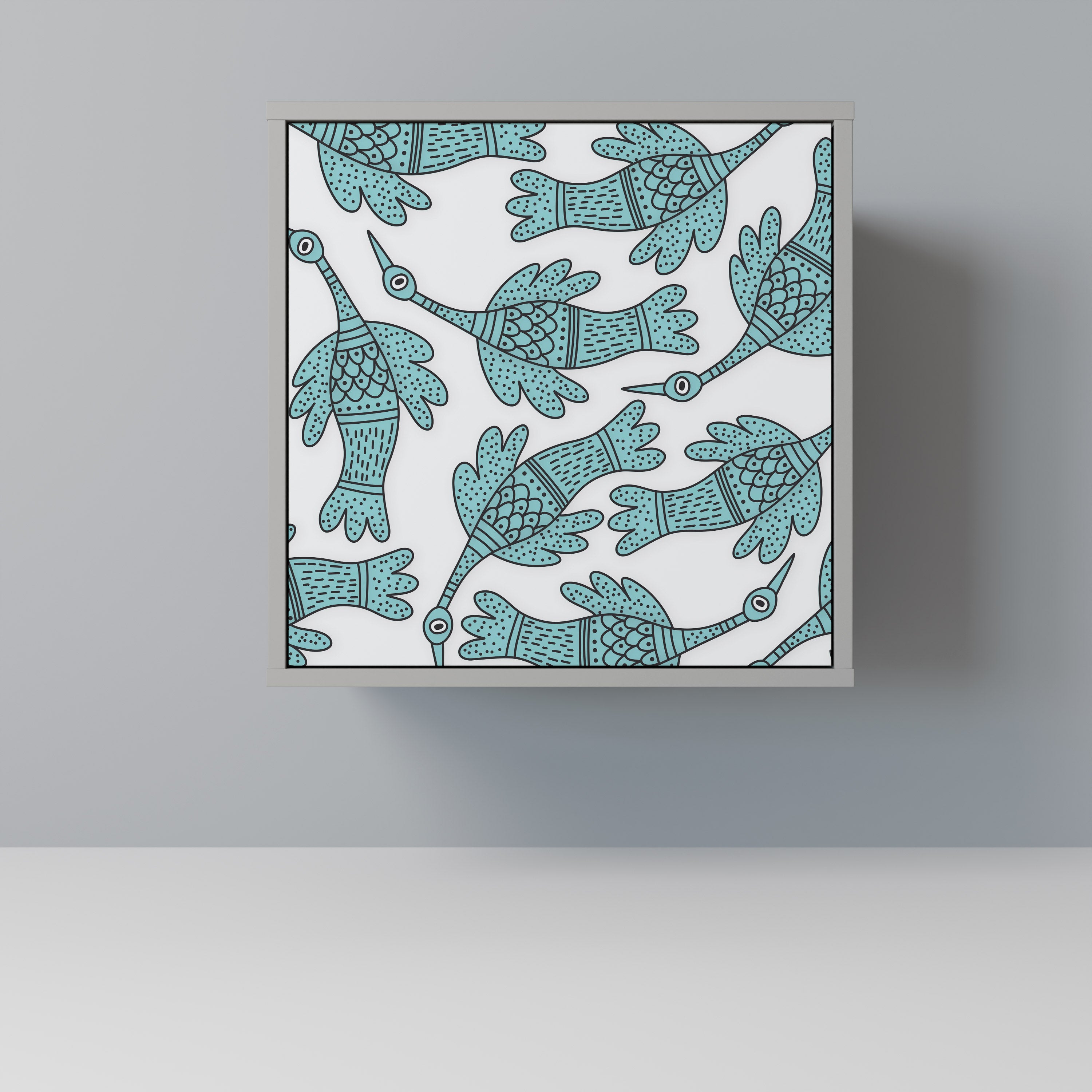 WATERSPOUT SONGIBIRD skänk med 1 dörr i grå finish