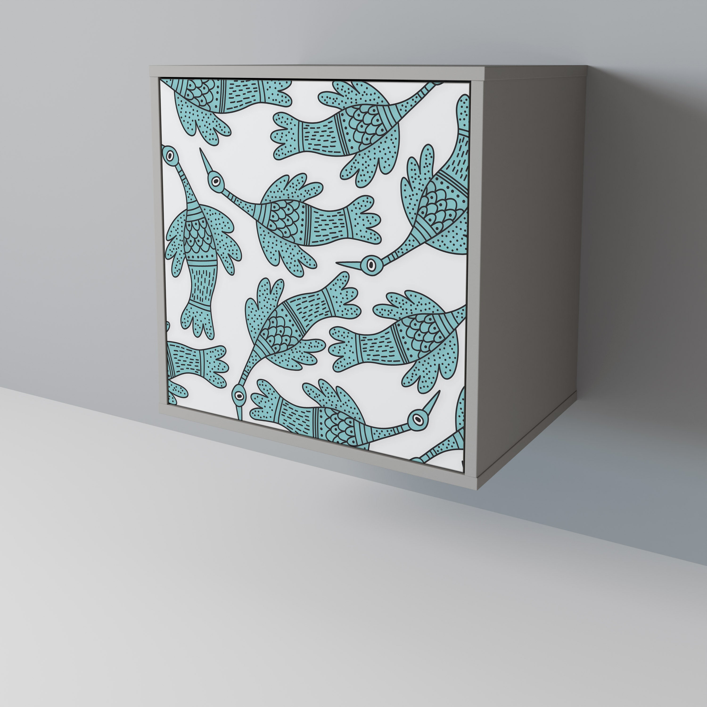 WATERSPOUT SONGIBIRD skänk med 1 dörr i grå finish