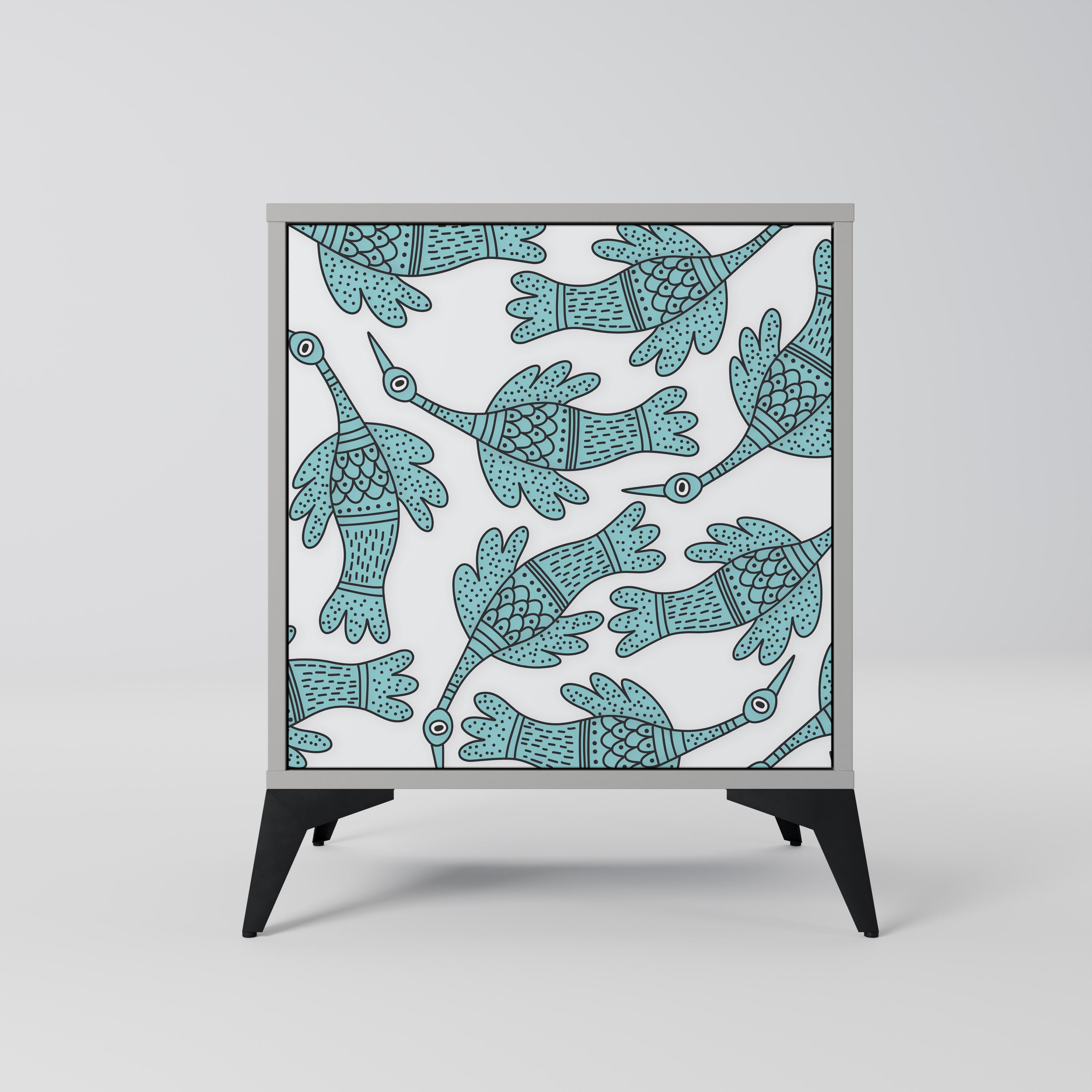 WATERSPOUT SONGIBIRD skänk med 1 dörr i grå finish