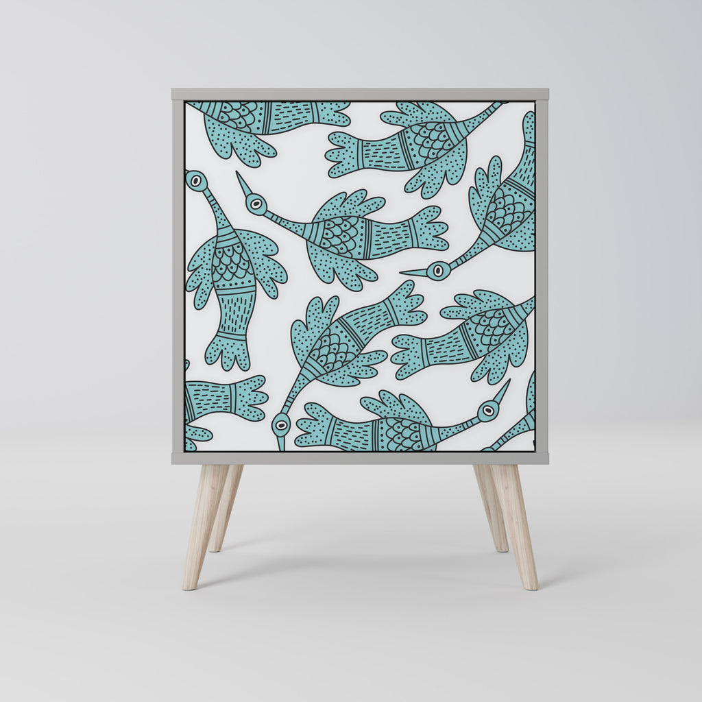 WATERSPOUT SONGIBIRD skänk med 1 dörr i grå finish