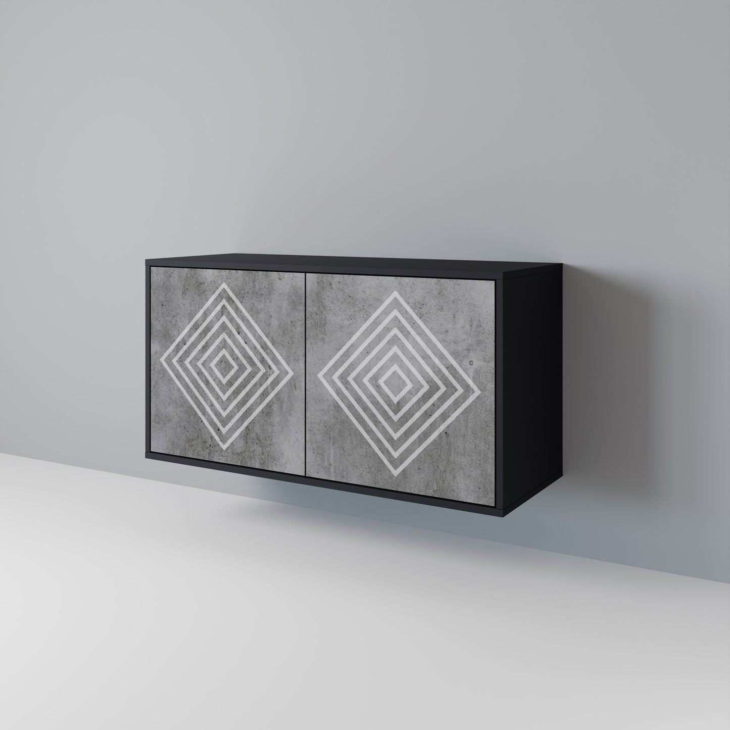 POLYGONAL ARTISTRY Skänk med två dörrar