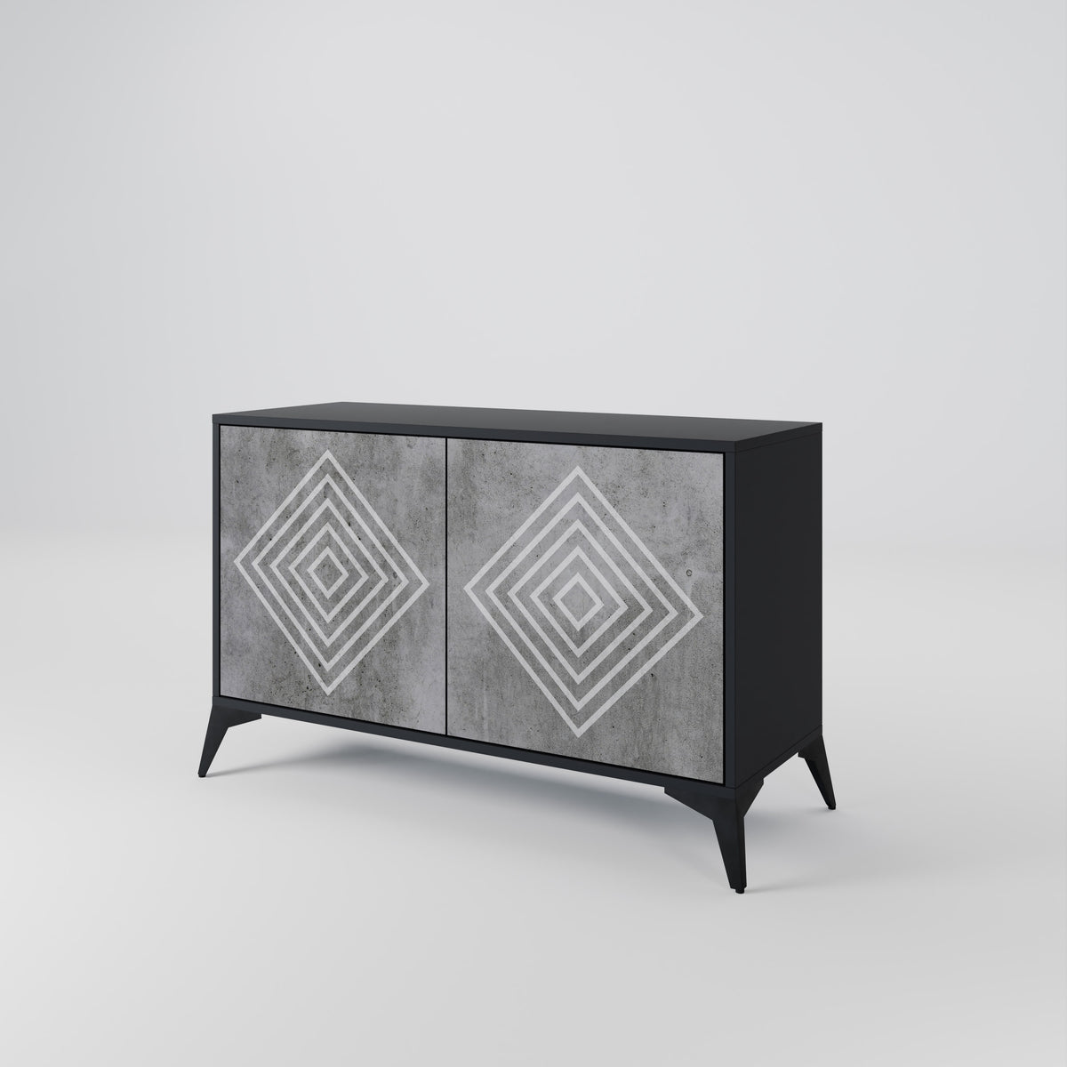 POLYGONAL ARTISTRY Skänk med två dörrar