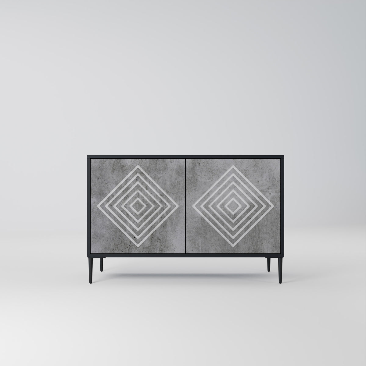 POLYGONAL ARTISTRY Skänk med två dörrar