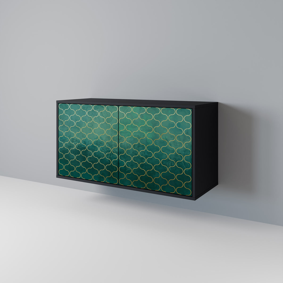 TESSELATED GREENERY Skänk med två dörrar