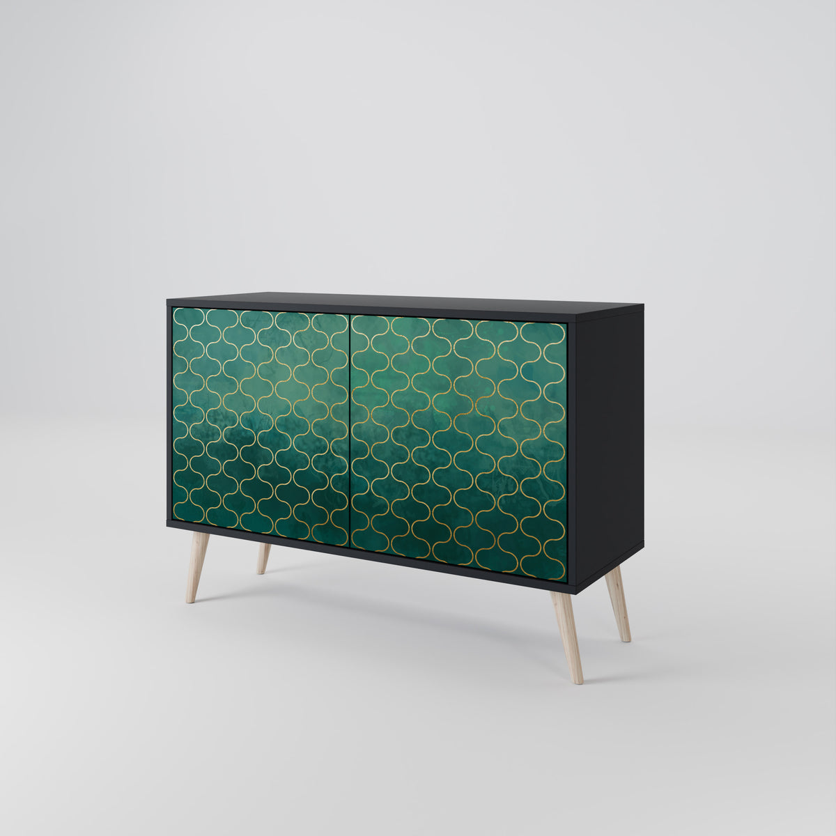 TESSELATED GREENERY Skänk med två dörrar