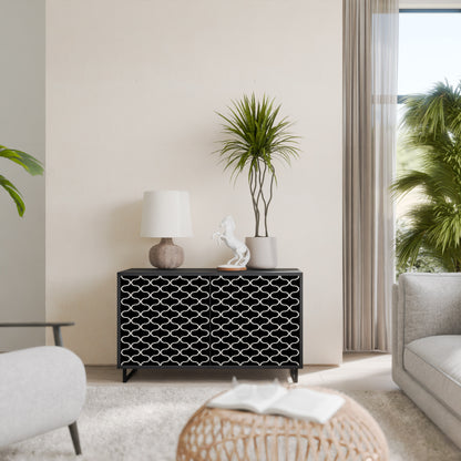 TESSELATED BLACKNESS 2-Door Sideboard in Black Finish