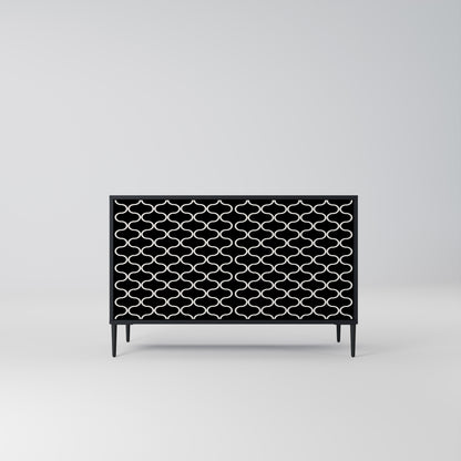 TESSELATED BLACKNESS 2-Door Sideboard in Black Finish