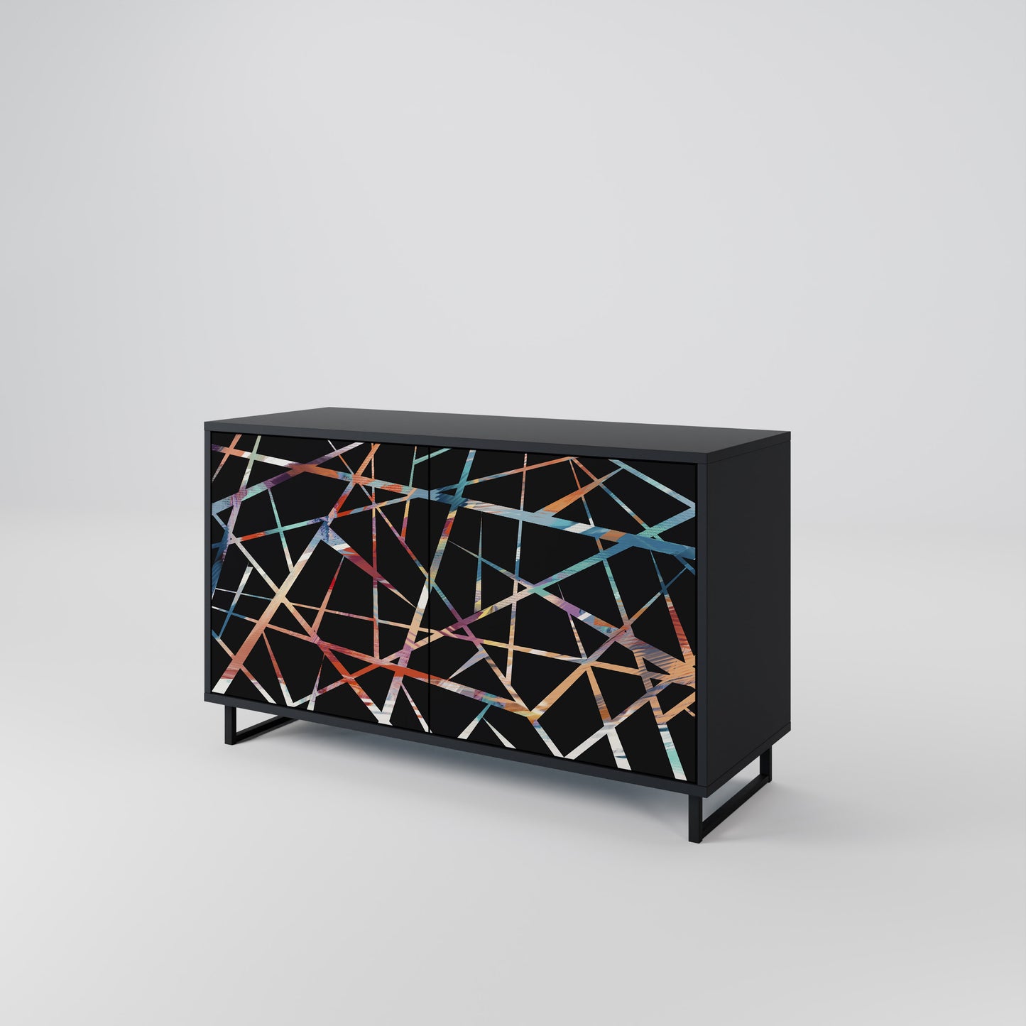 POLYGON VERVE 2-Door Sideboard in Black Finish