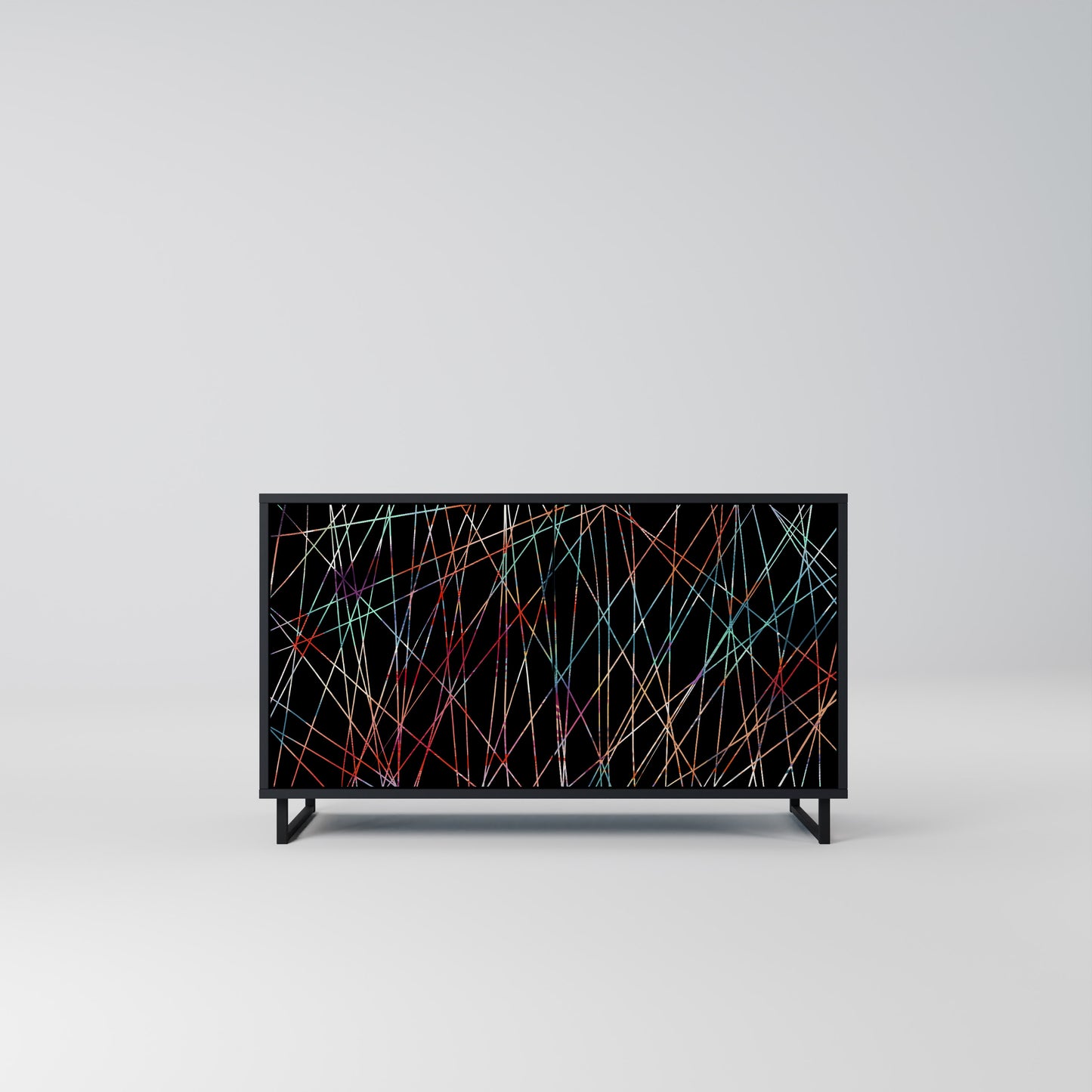 LUMINOUS SNARE 2-dörrars skänk i svart finish