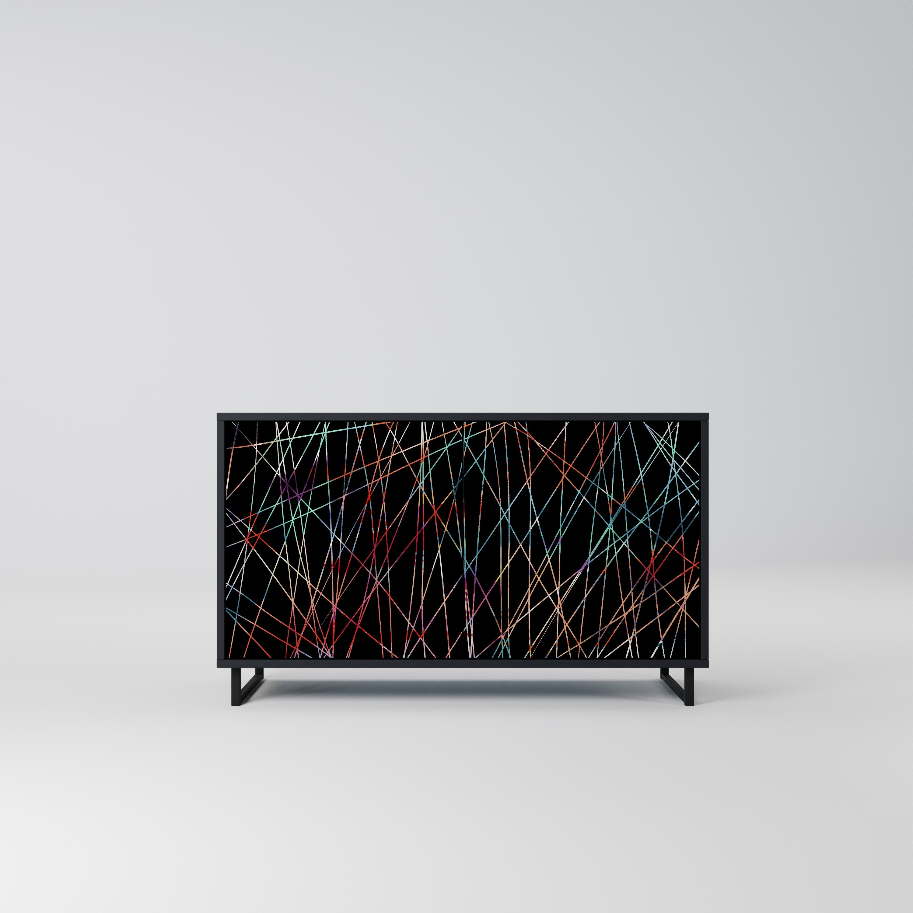 LUMINOUS SNARE 2-dörrars skänk i svart finish